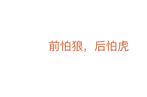 前怕狼,后怕虎