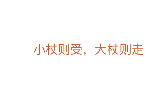 小杖则受,大杖则走
