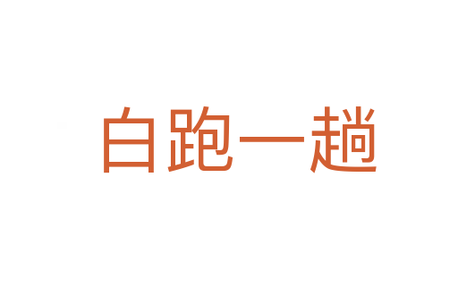 白跑一趟