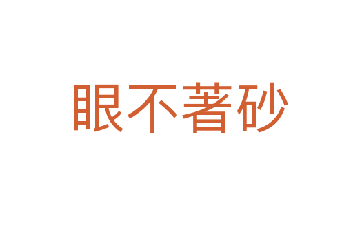 眼不著砂