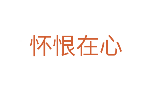 怀恨在心