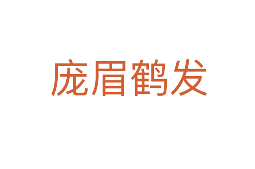 庞眉鹤发