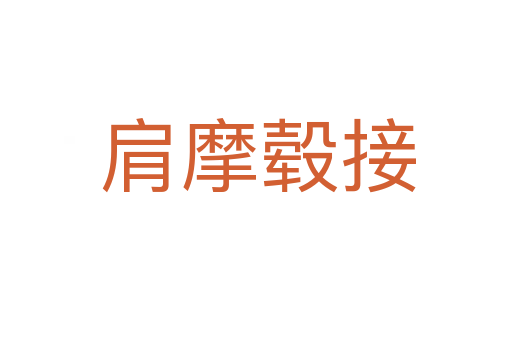 肩摩毂接