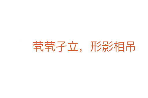 茕茕孑立,形影相吊