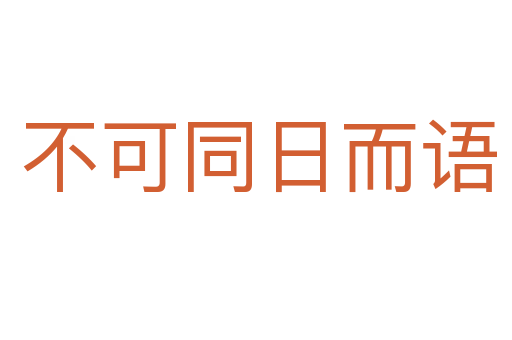 不可同日而语