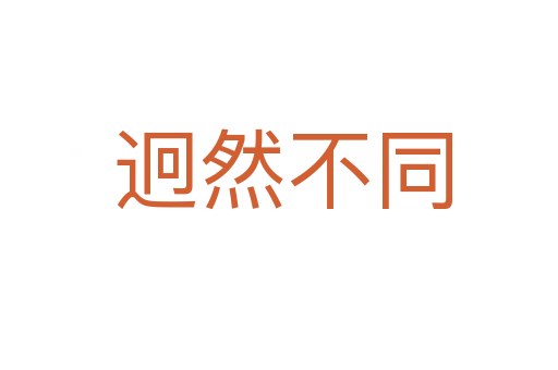 迥然不同