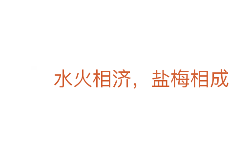 水火相济,盐梅相成