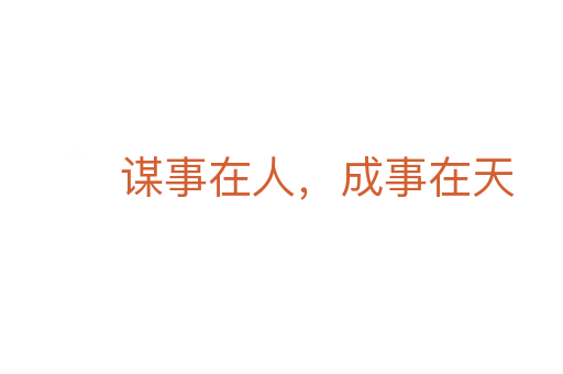 谋事在人,成事在天