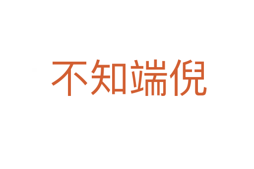 不知端倪