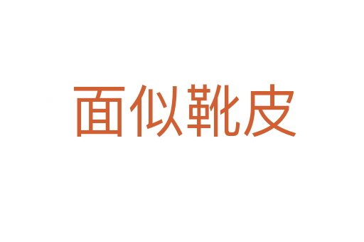 面似靴皮