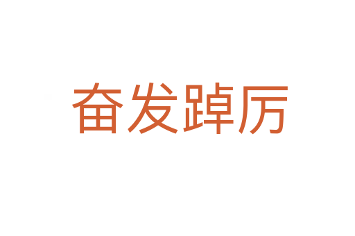 奋发踔厉