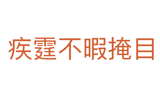 疾霆不暇掩目