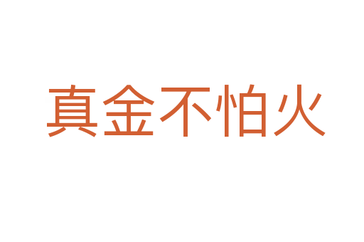 真金不怕火