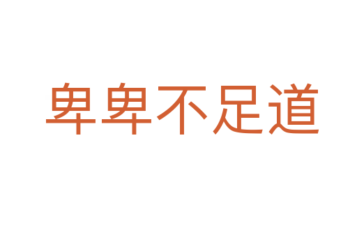 卑卑不足道