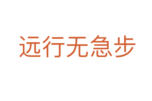 远行无急步