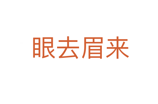 眼去眉来