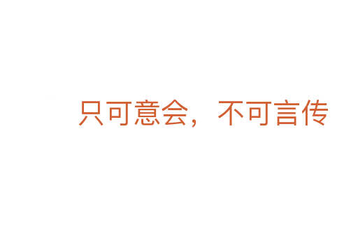 只可意会,不可言传