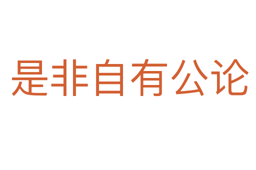 是非自有公论