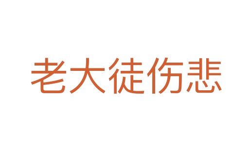 老大徒伤悲