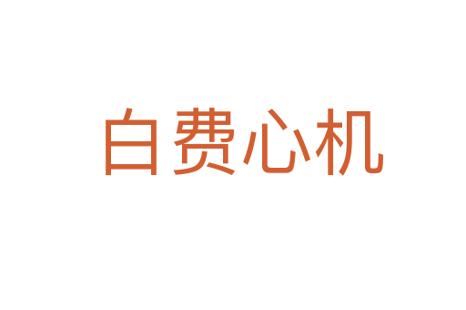 白费心机