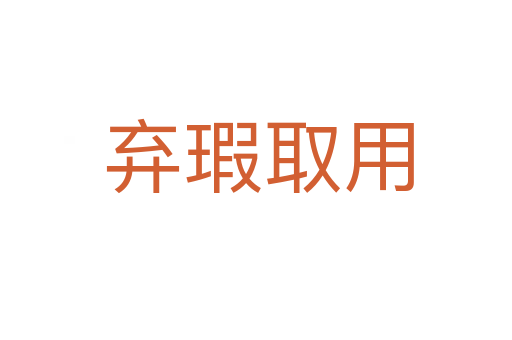 弃瑕取用