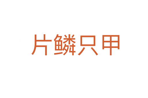 片鳞只甲