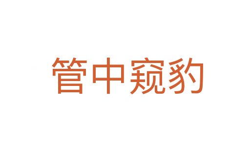 管中窥豹