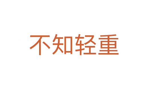 不知轻重