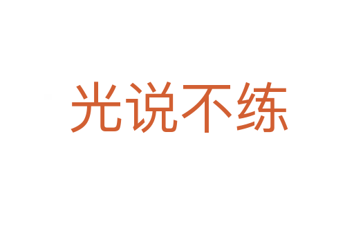 光说不练