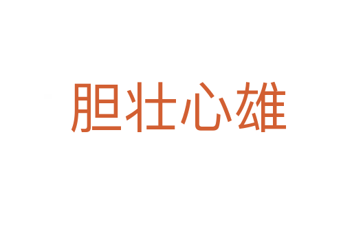 胆壮心雄
