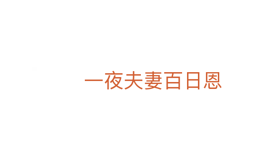 一夜夫妻百日恩