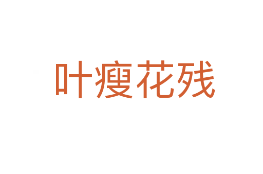 叶瘦花残