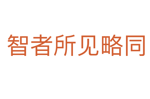智者所见略同