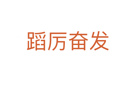 蹈厉奋发