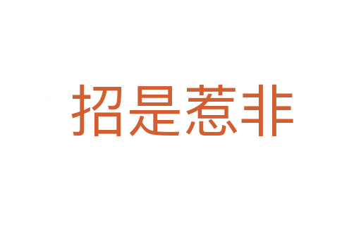 招是惹非