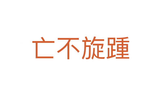 亡不旋踵