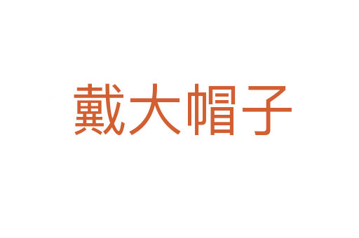戴大帽子