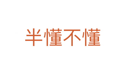 半懂不懂