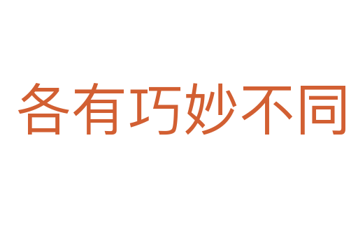 各有巧妙不同