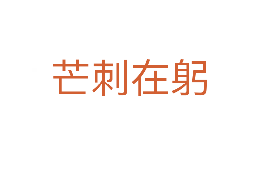 芒刺在躬