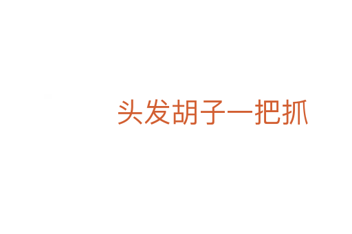 头发胡子一把抓