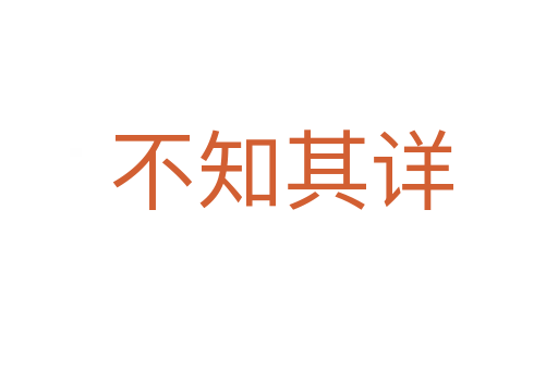 不知其详