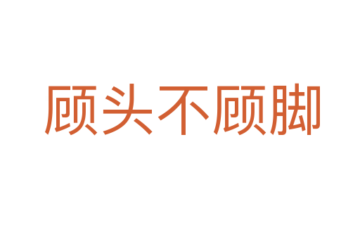 顾头不顾脚