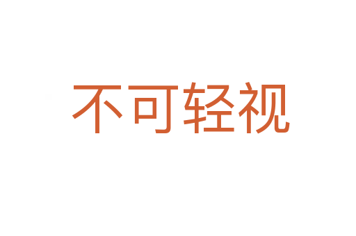 不可轻视
