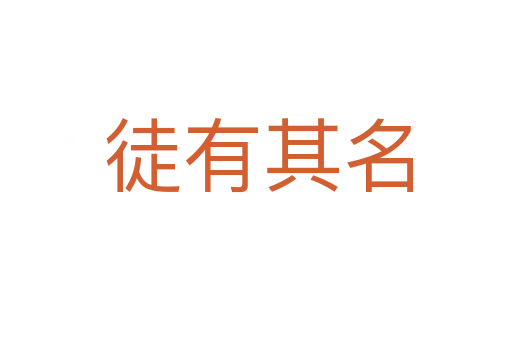 徒有其名