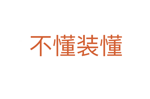 不懂装懂