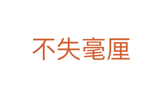 不失毫厘