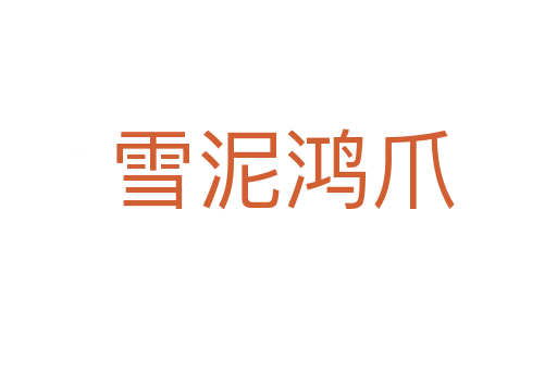 雪泥鸿爪
