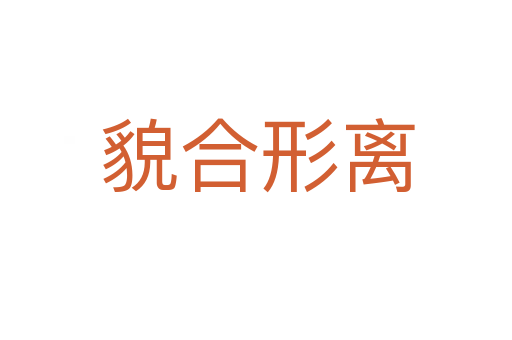 貌合形离