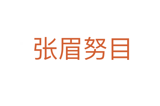 张眉努目